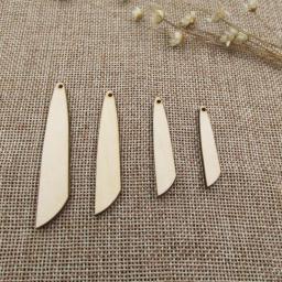 Teardrop de madeira em branco inacabado com pequena foice oval forma, madeira compensada recortada para dropearring DIY, projeto de jóias, pintura - Image 4