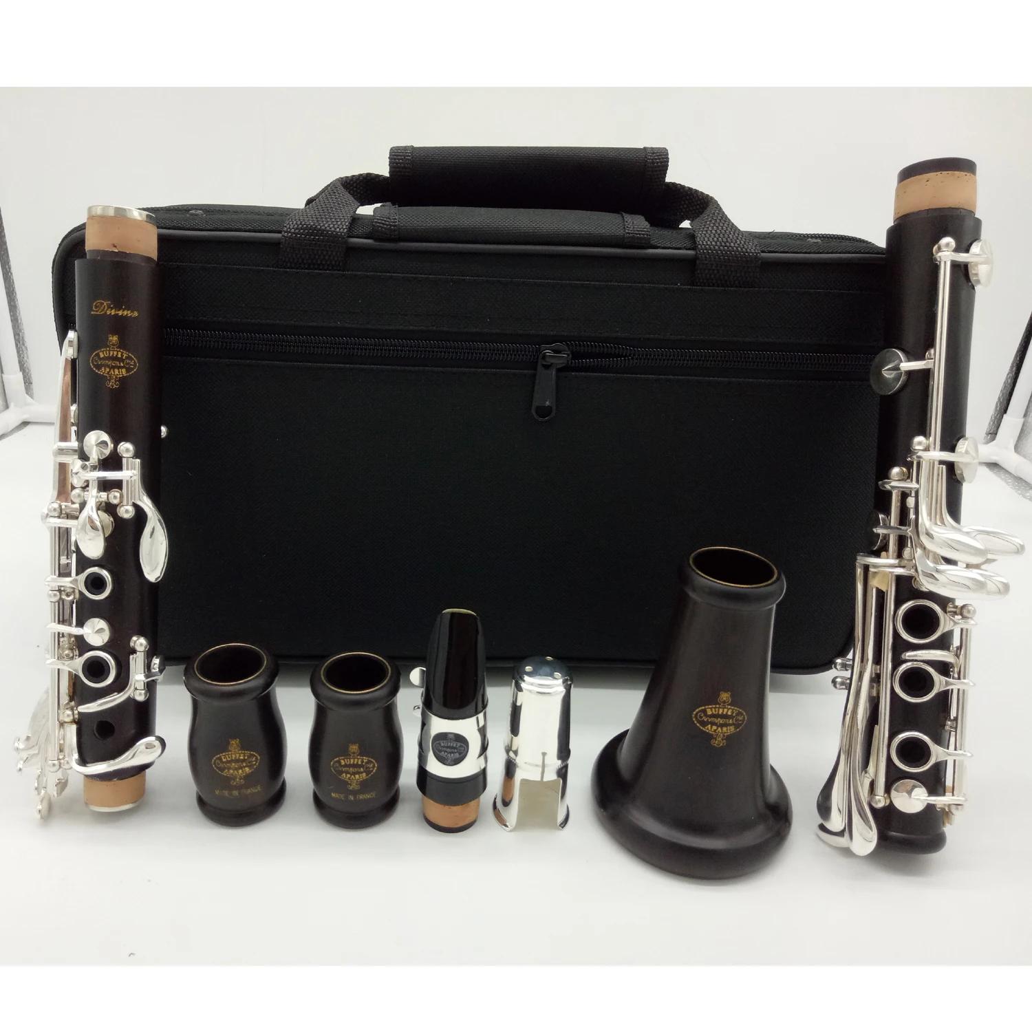 Clarinete Ebony Blackwood com palhetas bocal, clarinetes profissionais Bb, 17 chaves baquelite, instrumentos musicais, DIY, frete grátis - Image 1