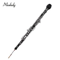 Muslady profissional inglês chifre alto oboé f chave corpo de madeira sintética prata-banhado chaves instrumento de sopro de madeira com luvas de reed - Image 1