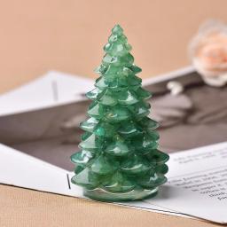 Resina natural pedra preciosa sorte árvore ornamentos artesanais árvores de natal silicone decoração para casa artesanato estatueta presente do feriado - Image 3