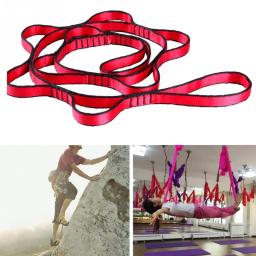 10 pçs corda de suspensão corda de escalada crisântemo yoga stretch correia extensor corda para aérea yoga rede balanço voando anti - Image 5