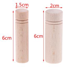 1pc de madeira caixa de armazenamento de agulha portátil recipiente arborizado diy costura bordado pinos organizador - Image 1