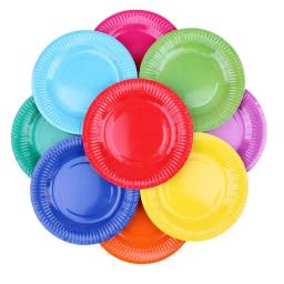 Preto/verde/azul/vermelho sólido descartável conjunto de utensílios de mesa festa fontes placas de papel copos festa de aniversário casamento decoração adulto favor - Image 1