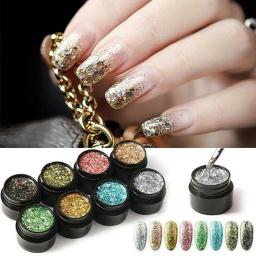 5ml cola de lantejoulas brilhante unha arte gel polonês duradouro uv unhas glitter decoração prego gel verniz luxo cor estrelada gel laca - Image 1