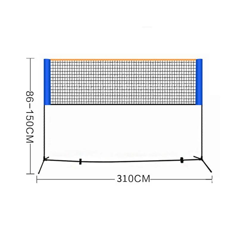 Rede de Tênis Portátil com Suporte, Rede de Badminton Profissional, Casa e Exterior, Altura Ajustável, 3.1m, 4.1m, 5.1m, 6.1m - Image 1