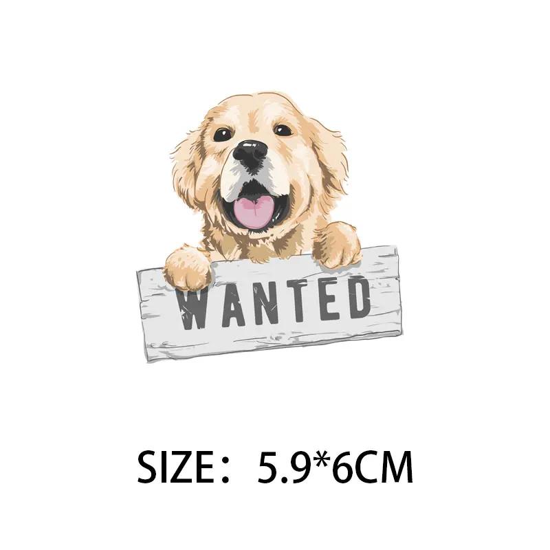 Patches adesivos sensíveis ao calor para roupas, cartas, cães, animais fofos, animais de estimação, transferências de ferro, roupas infantis, jaqueta - Image 1