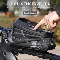 Oeste Biking-Saco À Prova D' Água Da Bicicleta, Telefone Bag, Sensitive Touch Screen, MTB Road Bike, Quadro Frontal, Acessórios de Ciclismo, 7,0" - Image 4
