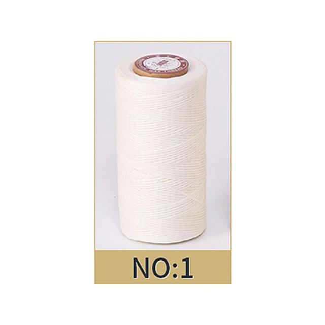 Linha Encerada para Costura de Couro 50m 0.8mm - Fio Reta para Artesanato em Couro
