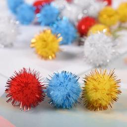 50pcs Pompoms Coloridos 15mm 25mm para Bonecas Garment Handmade Material Soft Fluffy Pom Poms Bola Para Crianças DIY Brinquedos Acessórios - Image 5