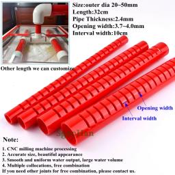 Tubo de aeração para aquário de peixes, tubo de drenagem de pvc vermelho 20 ~ 50mm, acessórios de filtro de chuva com gotejamento para jardim, tubo inferior de água - Image 1