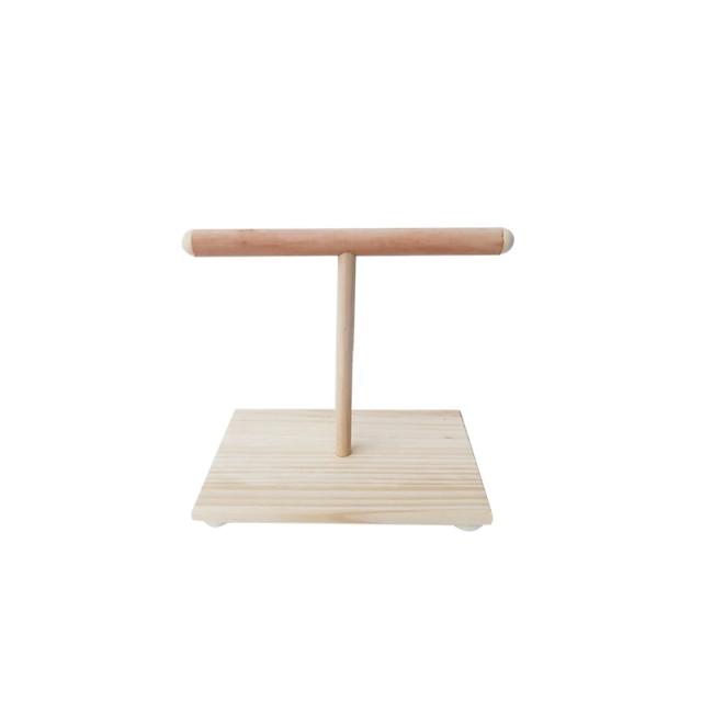 Brinquedo Interativo para Pássaros: Poleiro de Madeira com Suporte e Plataforma de Jogo para Cockatiels e Outros Animais de Estimação