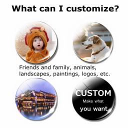 Ímã de geladeira de vidro personalizado pessoal, adesivos magnéticos geladeira, foto de seus amantes, bebê, crianças, família, 3cm, 4cm, 5cm, 6cm, 10pcs - Image 3