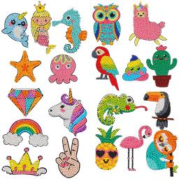 5/12 pçs bonito dos desenhos animados princesa animal gem 5d diamante pintura kits adesivos de mosaico arte artesanato crianças crianças brinquedos iniciantes - Image 1