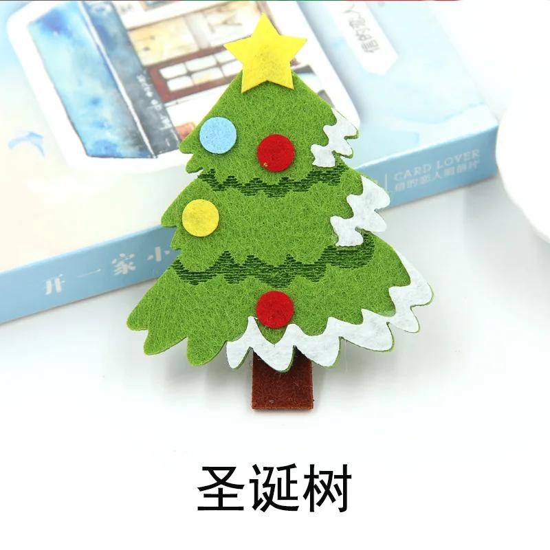 5 pçs tecido de feltro não tecido papai noel natal ornamentos decorativos scrapbooking carft diy artesanal remendo acessórios - Image 1