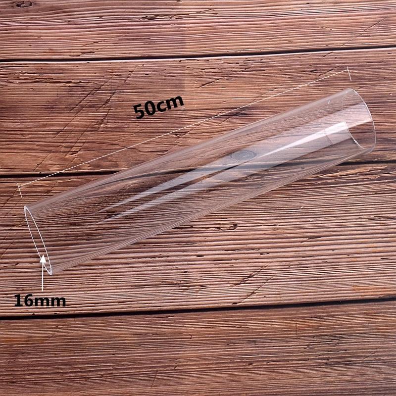 Tubo transparente do plexiglás para o tanque de peixes, aquário, fonte molhando do jardim, tubulação acrílica, 1-3 PCes, 50cm Comprimento, 16-50mm - Image 1