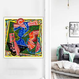 Tela de pintura a óleo em tecido franzido stella ", então chegou a água e o minimalista arte de pintura a óleo pôster de parede decoração de casa - Image 2