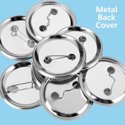 Peças De Fabricante De Botões De Emblema De Metal, DIY Em Branco, Fabricação De Artesanato De Arte, Conjunto De Emblemas De Base De Ferro, 100 Conjuntos, 200 Conjuntos, 25-75mm - Image 4