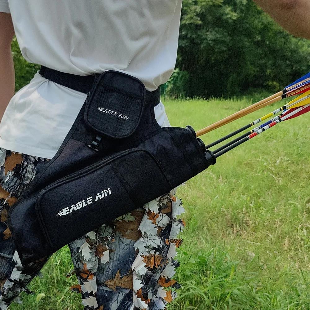 Acessórios de tiro com arco e flecha eagleaim 3 tubos aljava de tiro com arco 3 tubos aljava setas portátil suporte traseiro para caça tiro com arco - Image 1