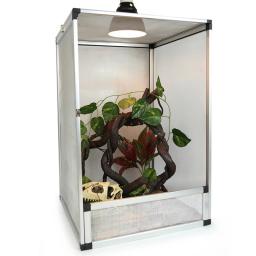 Caixa de liga de alumínio para répteis, jardinagem camaleão de liga de alumínio, montada, caixa de insetos ventilada - Image 1
