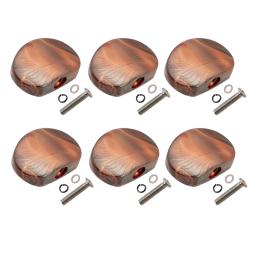 Ajuste de guitarra elétrica em forma de semicírculo 6 peças, tampa, afinador de guitarra, cabeça da máquina, botões de substituição, maçaneta, café - Image 3