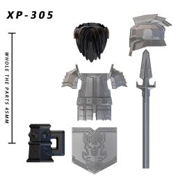 Armas de brinquedo para crianças kt1040, venda única de cavaleiros medieval anim, capacete de ferro, armadura, acessórios, bloco de construção - Image 4