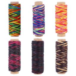 Lmdz fio encerado de couro em 6 cores, linha para costura, artesanato, faça você mesmo, 50m, d - Image 1