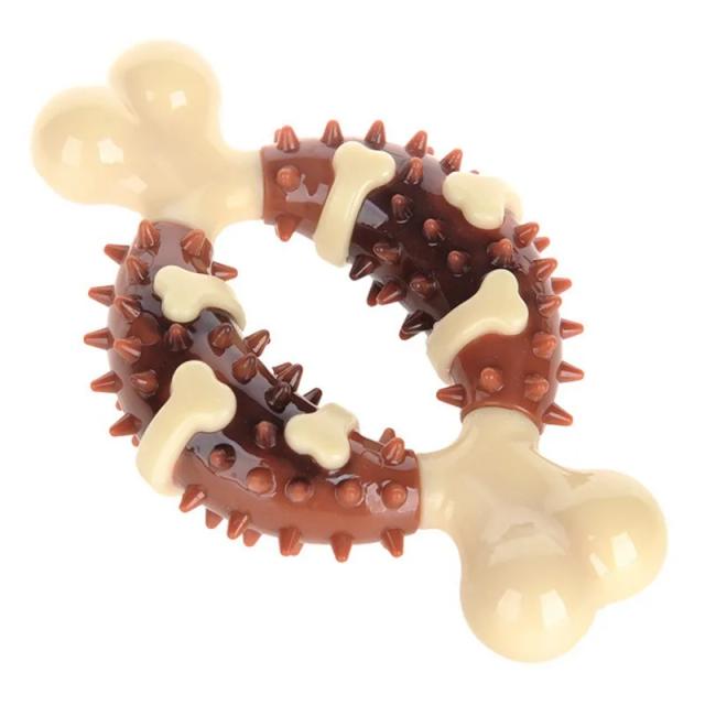Brinquedo para Cães Pequenos e Médios: Ossos de Nylon Resistentes para Mordidas e Dentição