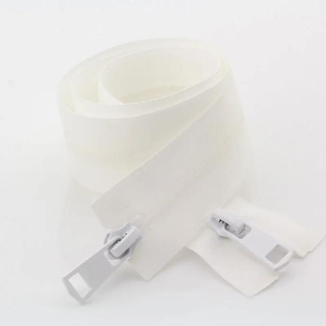 Zíperes Invisíveis de Nylon Impermeável Duplo Sliders para Casacos - Ideal para Artesanato e DIY - Preto 5 #