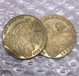 Moeda Colecionável de Ouro Peruano, Copiar Moedas, 100 Soles, Oro Metal, Latão, 100 Pesos Lembrança - Image 4