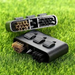 Escova para tacos de golfe, limpadores de ranhuras para tacos de golfe de uso múltiplo retrátil 3 em 1, para kit de divot de bola de golfe, ferramenta de limpeza de bolso - Image 6
