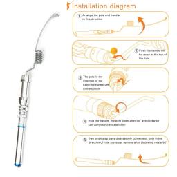 Portátil Vara De Pesca De Aço Inoxidável, Mini Roda De Giro, Kit De Carretel, Rio, Lago, Pólo De Pesca De Gelo, Acessórios - Image 6