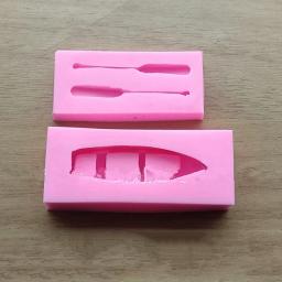 Molde de resina de silicone para artesanato, artesanato fofo barco oars de resina de silicone forma 3d para velejar, resina epóxi para chocolate ferramentas de arte para artesanato - Image 2