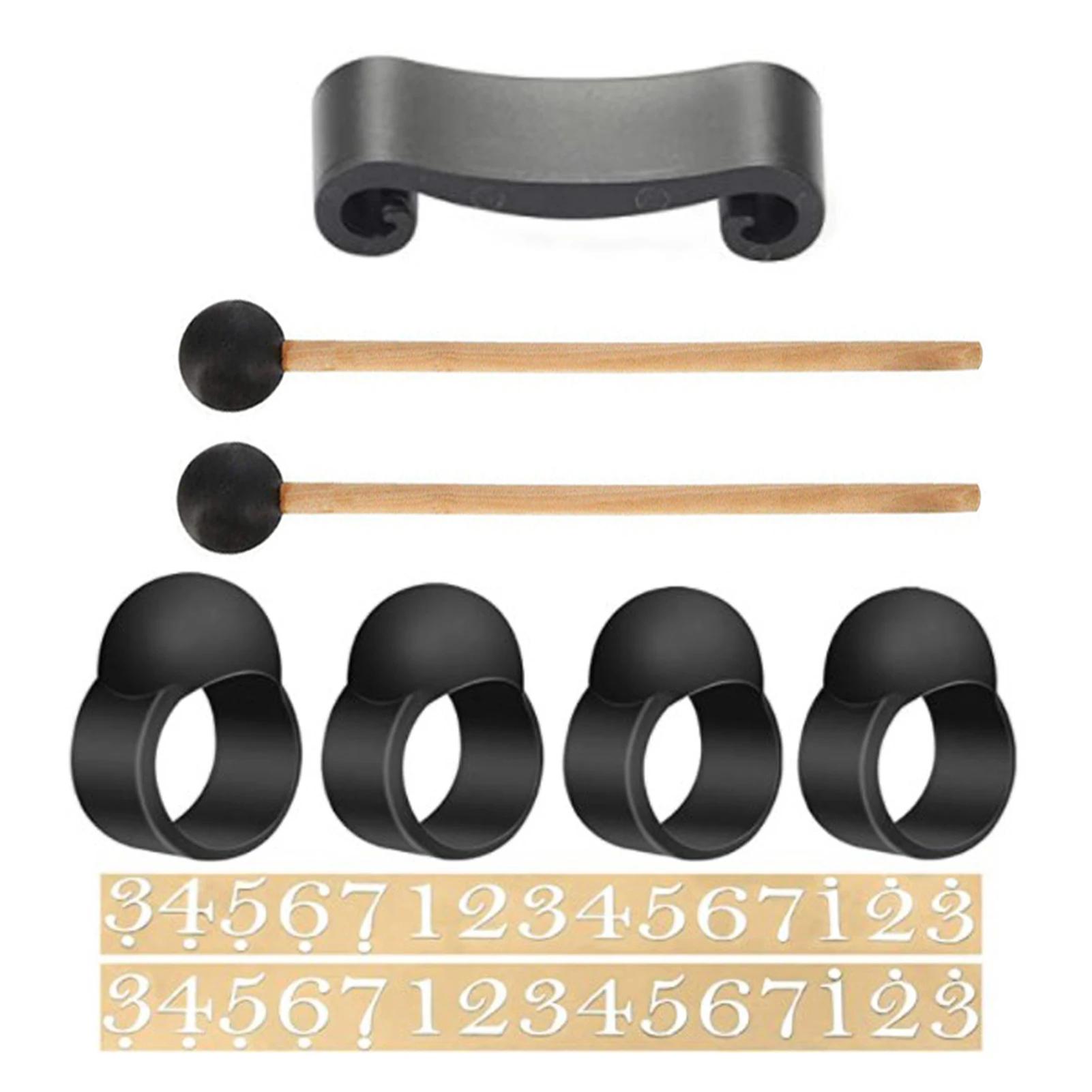 9 peças de acessórios para tambor de língua, conjunto de anexos com maletes, palhetas, mangas, notas, adesivos para mão/quadro/tambores - Image 1
