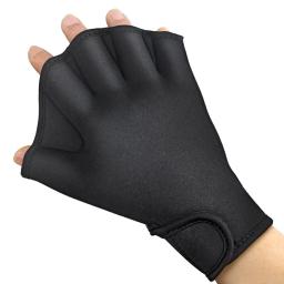 Newly-luvas de natação com 1 par, fitness aquático, resistência à água, treinamento de pá, sem dedos, fitness - Image 3