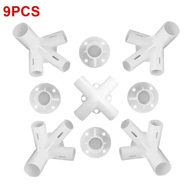Peças Sobressalentes para Tenda de Camping | Acessórios Plásticos 40x40mm - Conjunto com 9 Peças