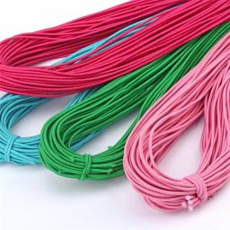 Corda elástica de borracha de alta qualidade, 2mm, comprimento 5 jardas, acessório de costura, elástico colorido - Image 2