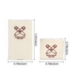 50 pçs pano vestuário etiquetas de vestuário feito à mão padrão dos desenhos animados tecido de malha costurar tags artesanal diy costura artesanato suprimentos - Image 6
