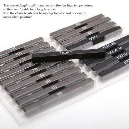 Premium Square Carvão Desenho Lápis Set, Comprimido Carvão Vara, DIY Desenho Artesanato, Esboço e Sombreamento, 18 Pcs - Image 3