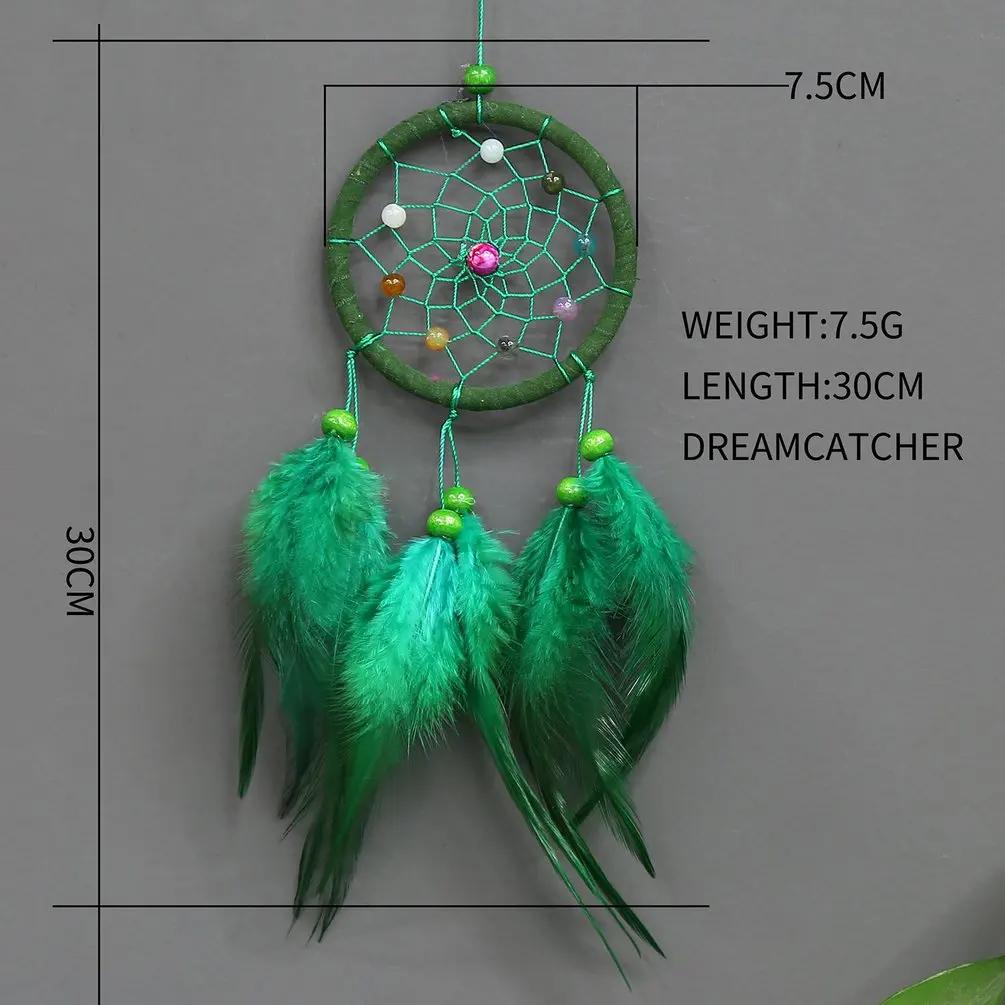 Dream Catcher Feather Pendurado Ornamentos, Decoração para Casa e Carro, Presente Artesanato, Parede Dreamcatcher, Decoração do quarto, 1Pc - Image 1