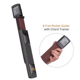 Pocket Guitar Chord Trainer, Folk Guitar Practice Tools, 6 trais com acordes rotativos, tela de gráfico para iniciantes - Image 2