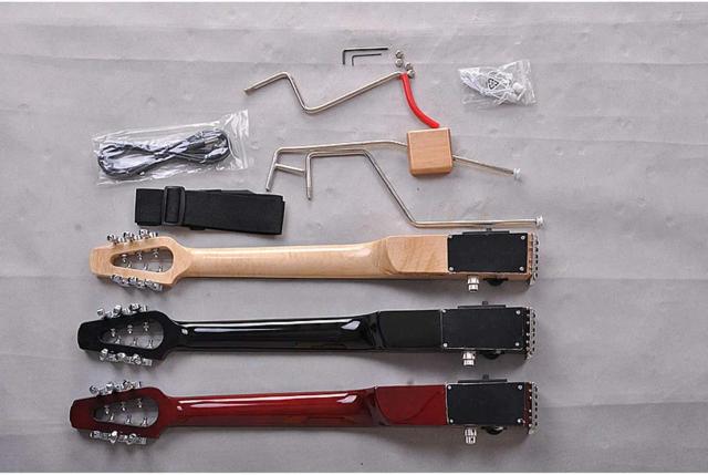 Guitarra Elétrica Portátil com Acordes Fingering: Prática Ideal para Iniciantes em Viagens