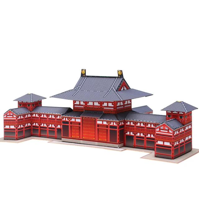 Mini Modelo Dobrável de Papel 3D do Templo Phoenix do Japão - Artesanato DIY para Crianças e Adultos