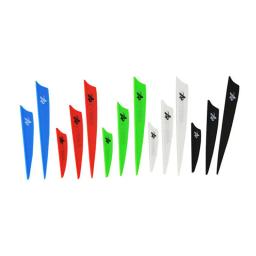 Tiro com arco penas de borracha para arco composto ou recurvo, seta escudo-forma fletches, caça tiro acessórios, 2 ", 3", 4 ", 50pcs - Image 2