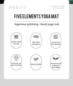 Lezyan-PU Tapete de Yoga de Borracha Natural para Homens e Mulheres, Antiderrapante, Absorvente de Suor, Espessamento, Alargamento, Pilates, Fitness, Exercício, 5mm - Image 2