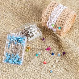 Agulhas de cabeça redonda pérola para fazer vestidos, pinos retos, posicionamento, ferramentas de costura coloridas, DIY, 38cm, 100pcs por caixa - Image 5