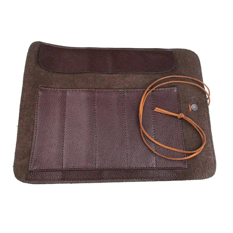 Bolsa de ferramentas de enrolar, leve, portátil, estojo de couro, organizador de bolso para escultura, facas de escultura, 1 peça - Image 1