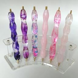 Caneta artesanal de cristal de resina com pontas de metal 1 + 2, ferramentas de pintura diamante, acessórios de bordado, novo estilo, 2021 - Image 3
