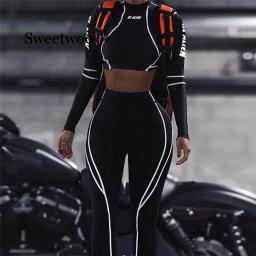SWEETWOO-Terno esportivo para mulheres, roupas fitness, roupas esportivas, ioga, ginásio, corrida, leggings de corrida, conjunto feminino - Image 3