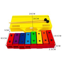 Brinquedo Xilofone Colorido para Crianças, 8 Tons, Montessori, Educação Infantil, Instrumento Musical, Aprendizagem, Percussão, Brinquedos Musicais - Image 6