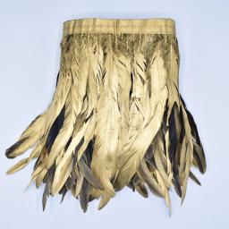 2 metros spray ouro galo cauda coque pena guarnição fita de faisão penas para artesanato aparos costura penas decoração - Image 3